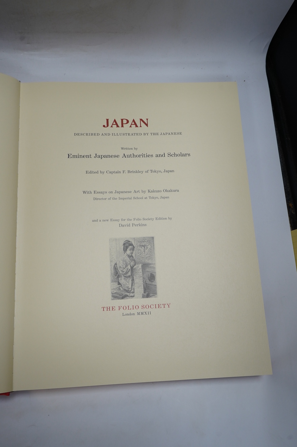 Folio Society - Brinkley, Capt F (editor) - Japan : Described and Illustrated by the Japanese, 2 vols, reprinting the 1897-98 first edition in Boston, one of 1000, fine bright set in red and black cloth each in its own s